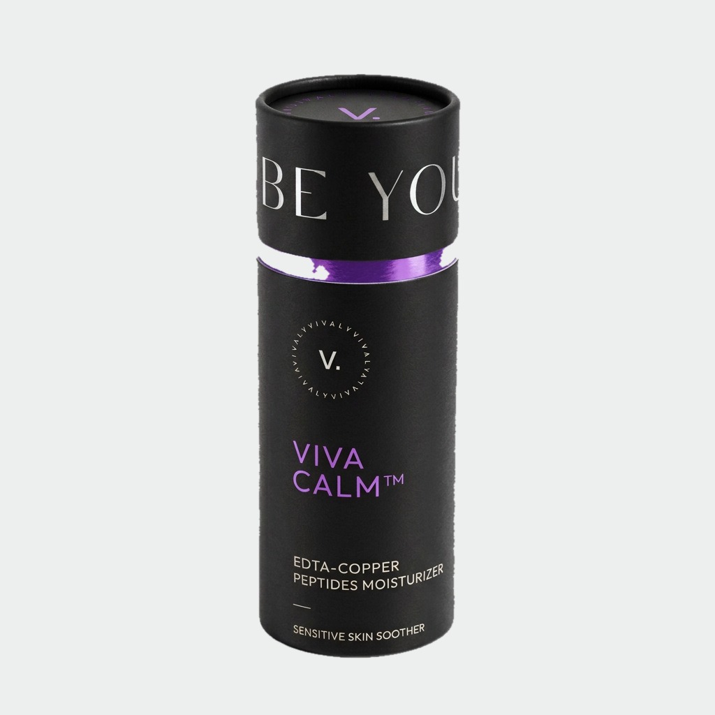 Viva Calm black cylindrical packaging